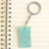 write your own ~ between the lines keychain