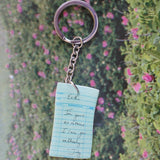 write your own ~ between the lines keychain