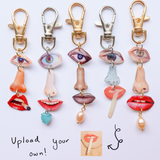 upload your own face ~ keychain