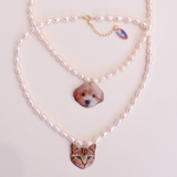 upload your own ~ picto-pet pearl necklace