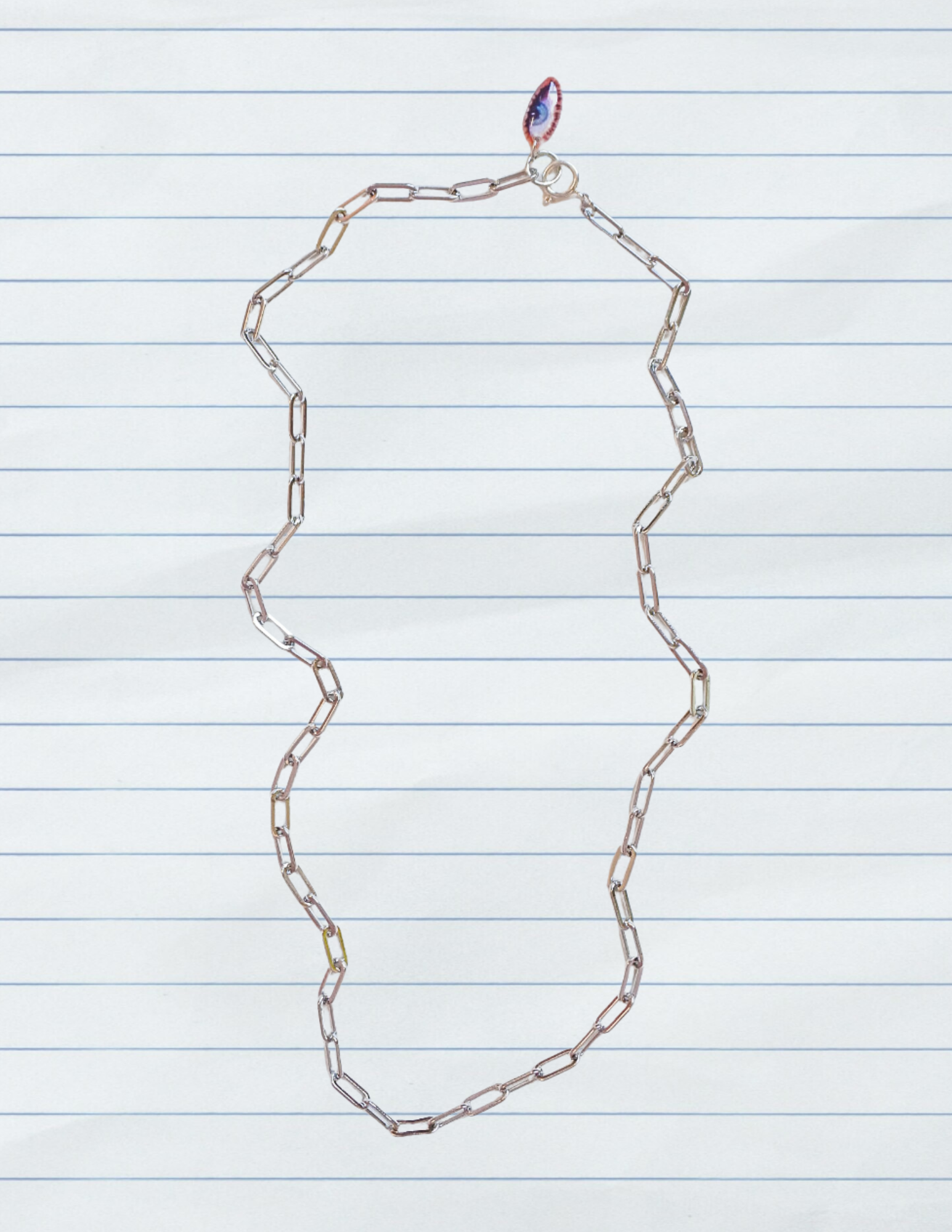 Silver Paperclip Chain Necklace