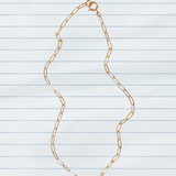 gold paperclip chain necklace