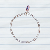 silver paperclip chain bracelet