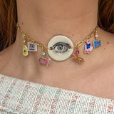 1/1 soulful eyes necklace - ceramicsalyssa x hv