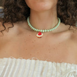 1/1 tarte aux fraises necklace
