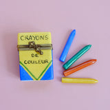 vintage crayon limoges trinket box