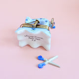 vintage sewing machine limoges trinket box