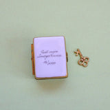 vintage diary limoges trinket box