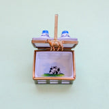 vintage milk basket limoges trinket box