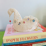 1/1 swooning swan potpourri holder