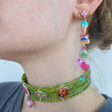 1/1 green bean beaded choker