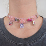 1/1 precious in pink beaded choker
