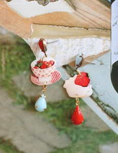 Strawberries & Cream Dangle Set