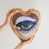 heartfelt glimpse velvet pillow - mommani threads x haricot vert