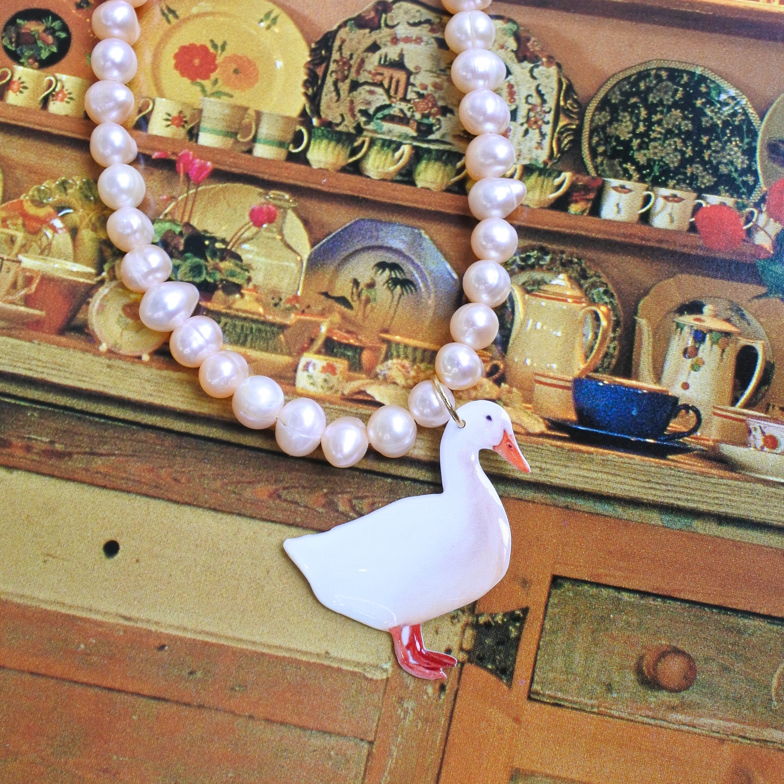 goose on the loose pendant necklace