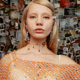 1/1 falling crystals choker - fashion show