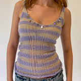1/1 crochet charmed striped tank