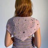 1/1 crochet charmed pink head scarf