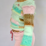 1/1 cotton candy sweater - hv x melissa knits