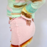 1/1 bubblegum pop knit skirt - hv x melissa knits