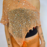 1/1 sparkling sunset shawl - hv x melissa knits