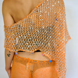 1/1 orange crush capris - hv x melissa knits