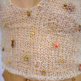 1/1 sweet clouds halter top - hv x melissa knits