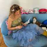 1/1 all dressed up cat pillow