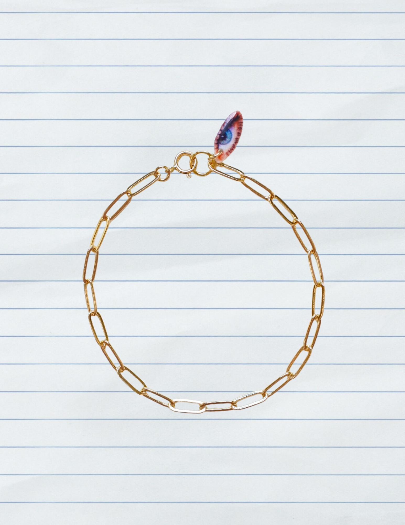 Gold Paperclip Chain Bracelet