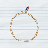 gold paperclip chain bracelet