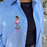 paper doll lapel pin - pick your picto-charms™