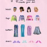 paper doll dangles - pick your picto-charms™