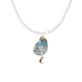 playing mermaids pendant pearl necklace