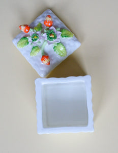 Vintage "Strawberry Garden" Trinket Box