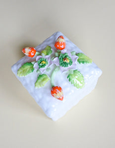 Vintage "Strawberry Garden" Trinket Box