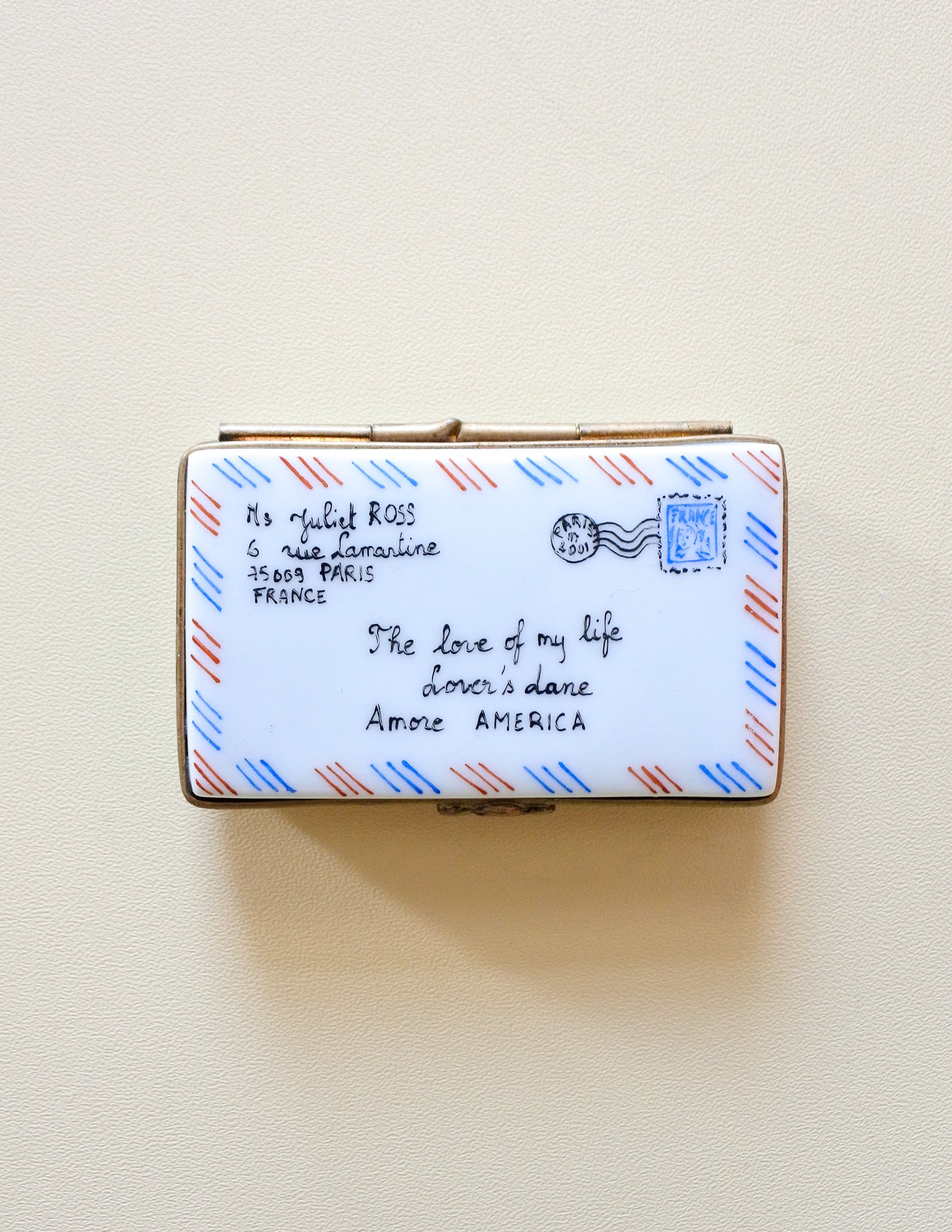 Vintage Limoges Love Letter Trinket Box