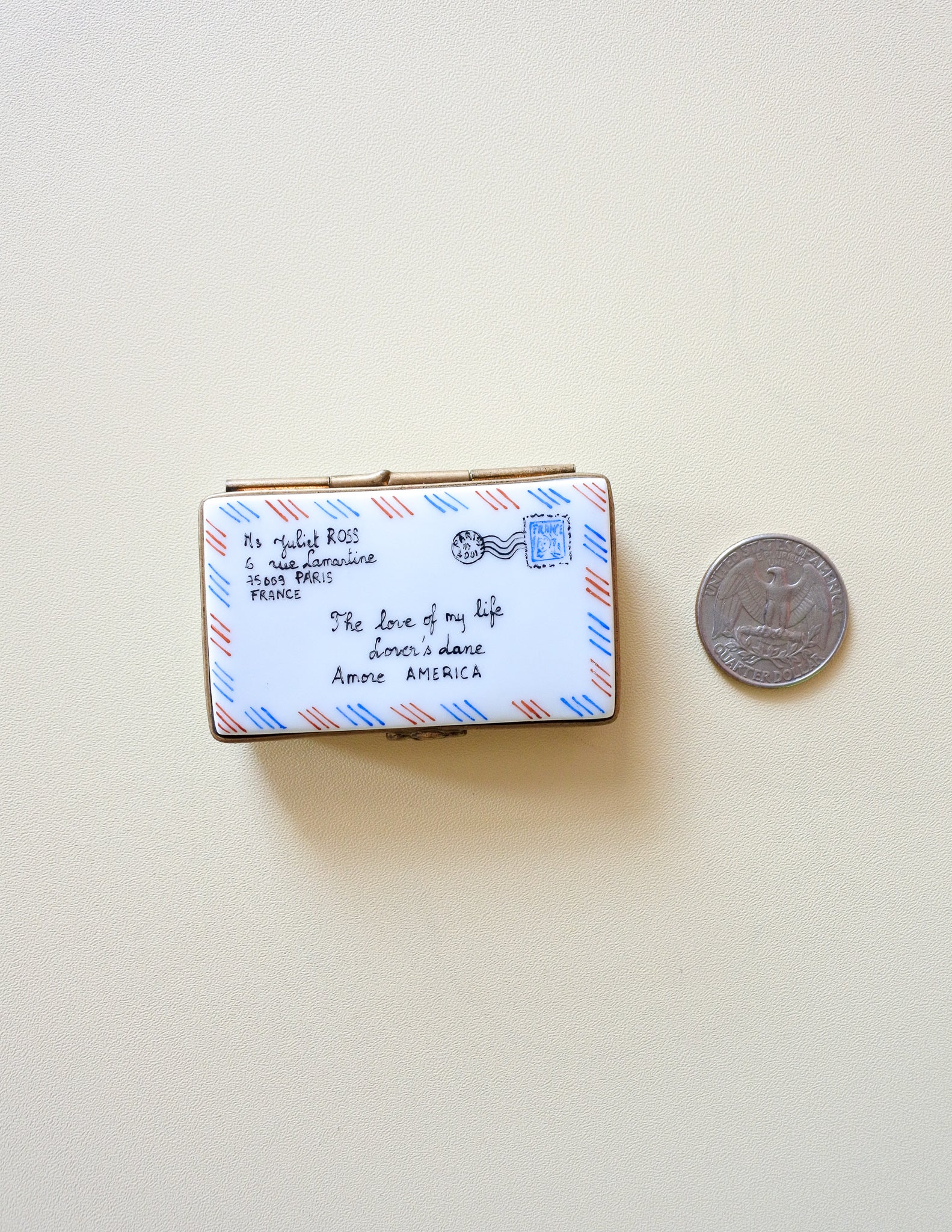Vintage Limoges Love Letter Trinket Box